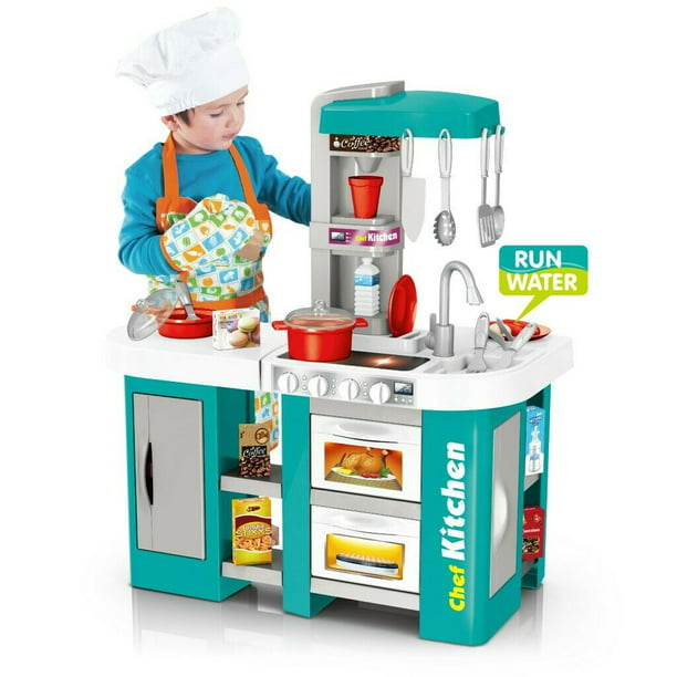 Kitchen Kids Play Set Pretend Baker Toy Cooking Playset Girls Food Accessories T